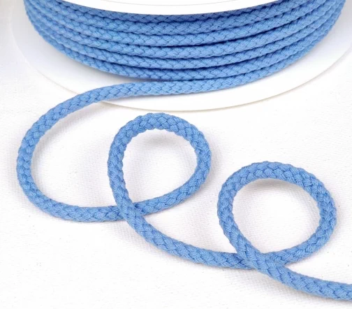 Шнур хлопковый PEGA, цвет голубой, 5,3мм