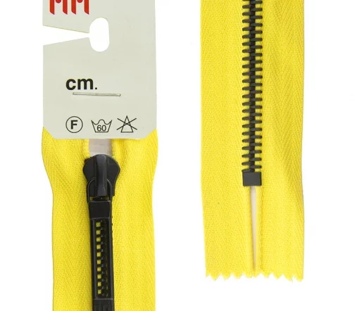 Молния RiRi "Топ" металл неразъёмная, 6мм 18см, подвеска STAB, цепь Bl, цвет 2304, желтый