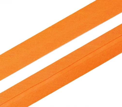 Косая бейка SAFISA, 20мм, хлопок, цвет 034, оранжевый
