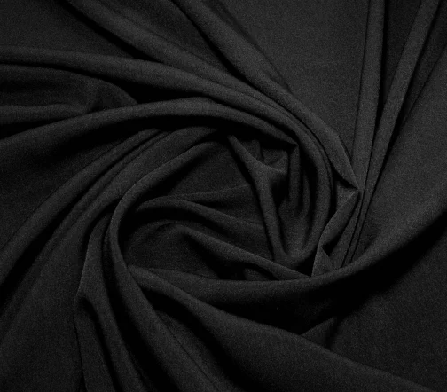 Ткань плательно-блузочная, цвет черный, 6112233
