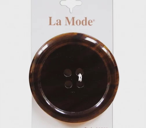Пуговица Big buttons, арт. 29903, 4 отв., 50 мм, пластик, коричневый