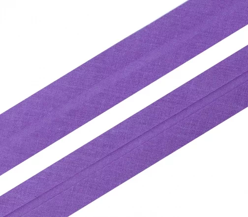 Косая бейка SAFISA, 20мм, хлопок, цвет 129, фиолетовый