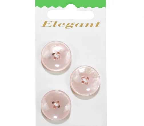 Пуговицы Disboton, 20 мм, 4 отв., пластик, 3 шт., розовый