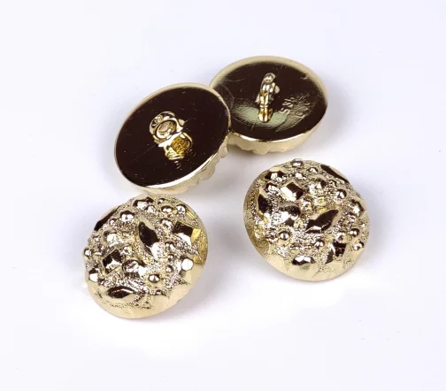 Пуговица DILL "Кристаллы", на ножке, пластик, цвет золотой, 15 мм