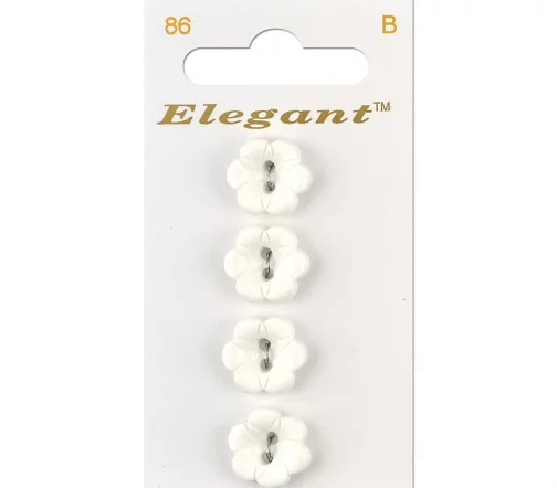 Пуговицы, Elegant, арт. 086 E, 2 отв., 16 мм, пластик, 4 шт.