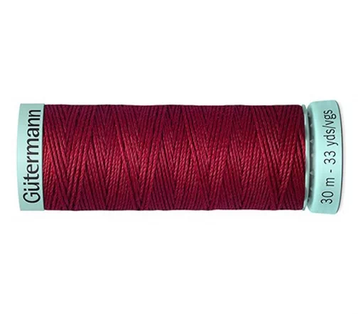 Нить Silk R 753 для фасонных швов, 30м, 100% шелк, цвет 367 т.красный, Gutermann 723878