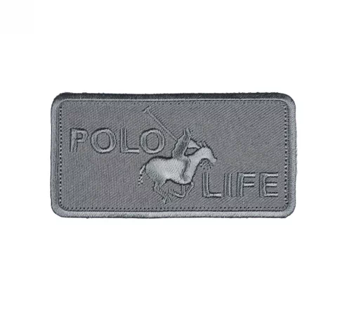 Термоаппликация "Polo Life", 4,5 х 8,8 см, серый, арт. 569363.C