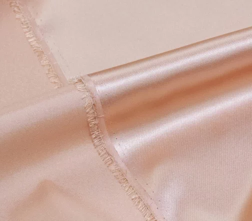 Шелк атласный Elie Saab, цвет бежево-розовый, 1062105