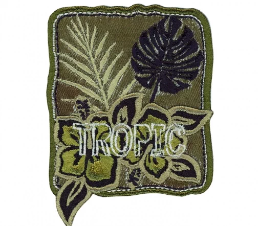 Термоаппликация HKM "TROPIC", 6,6 х 9 см, цвет хаки, 35439