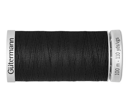 Нить Extra Strong суперкрепкая, 100м, 100% п/э, цвет 000 черный, Gutermann 724033