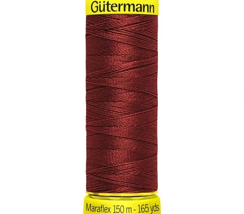 Нить Maraflex для трикотажа, 150м, 100% п/э, цвет 012 божоле, Gutermann 777000