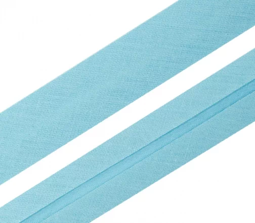 Косая бейка SAFISA, 20мм, хлопок, цвет 069, небесно-голубой
