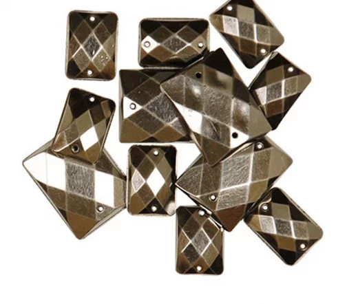 Набор  декоративных элементов Favorite Findings, "Серебрянные прямоугольники" 10*20 мм, 11 шт