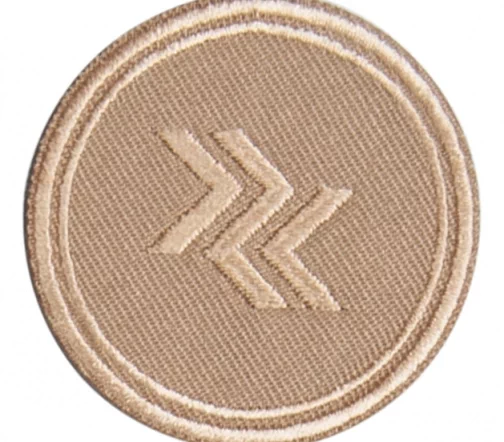 Термоаппликация HKM "Круг", 4,9 см, цвет бежевый, 38626-9