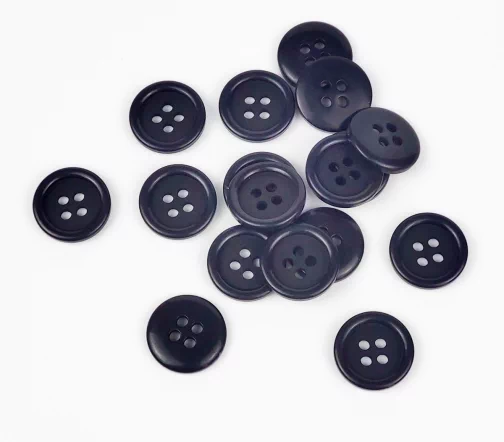 Пуговица, Union Knopf, 4 отв., пластик, цвет черный, 15 мм