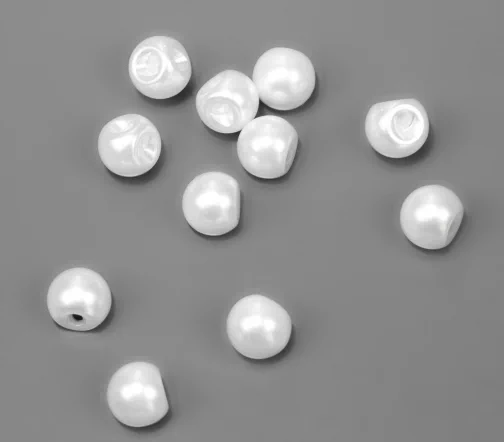 Пуговица Union Knopf "Жемчужина", на ножке, пластик, цвет белый, 9 мм