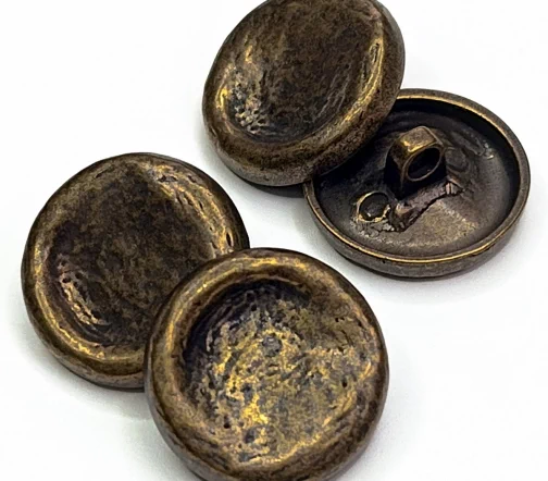 Пуговица DILL, на ножке, металл, цвет состаренная латунь, 23 мм