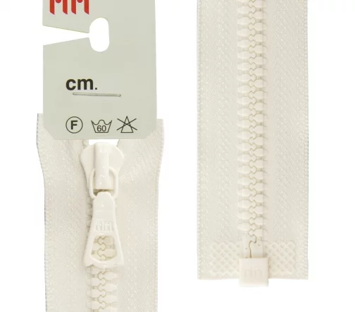 Молния Riri трактор разъёмная, 1 замок, 6мм, 70см, цвет 2111, бело-бежевый светлый