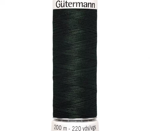 Нить Sew All для всех материалов, 200м, 100% п/э, цвет 687 т.т.зеленый, Gutermann 748277