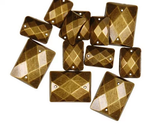 Набор  декоративных элементов Favorite Findings, "Золотые прямоугольники" 10*20 мм, 11 шт