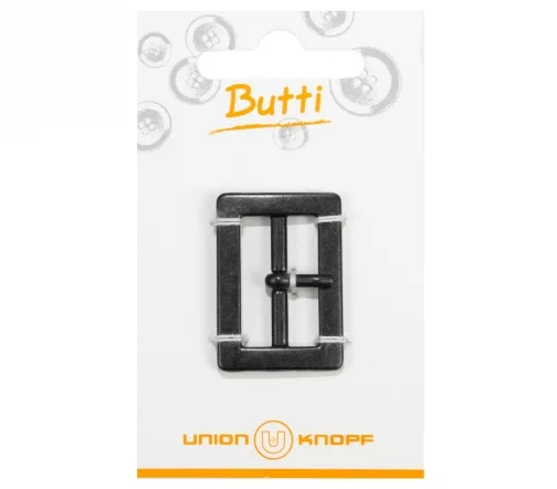 Пряжка, Union Knopf, 25 мм, металл, цвет черный, 81061