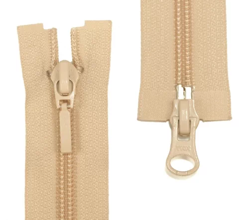 Молния YKK спираль разъёмная, 2 замка, 55см, 5мм, цвет 891, светло-бежевый