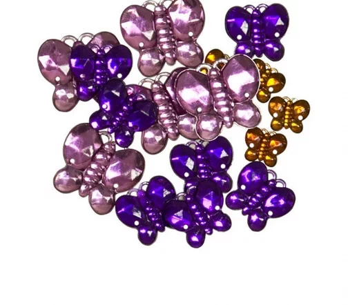 Набор  декоративных элементов Favorite Findings, "Прозрачные бабочки" 10*21 мм, 29 шт