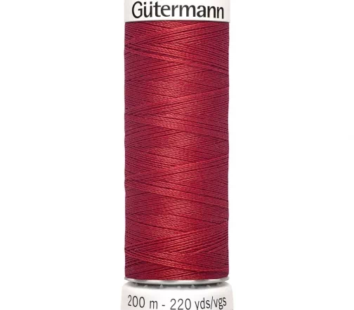 Нить Sew All для всех материалов, 200м, 100% п/э, цвет 026 огненно-красный, Gutermann 748277