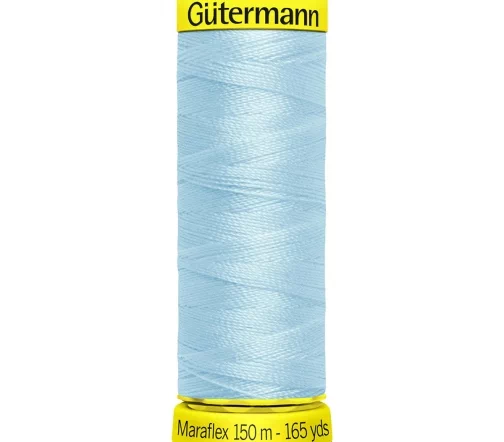 Нить Maraflex для трикотажа, 150м, 100% п/э, цвет 195 голубой лед, Gutermann 777000