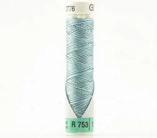 Нить Silk R 753 для фасонных швов, 10м, 100% шелк, цвет 071 серо-голубой, Gutermann 703184