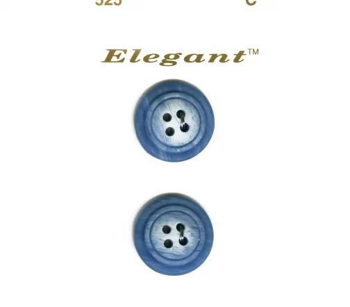 Пуговицы, Elegant, арт. 525 С, 4 отв., 19 мм, пластик, 2 шт.