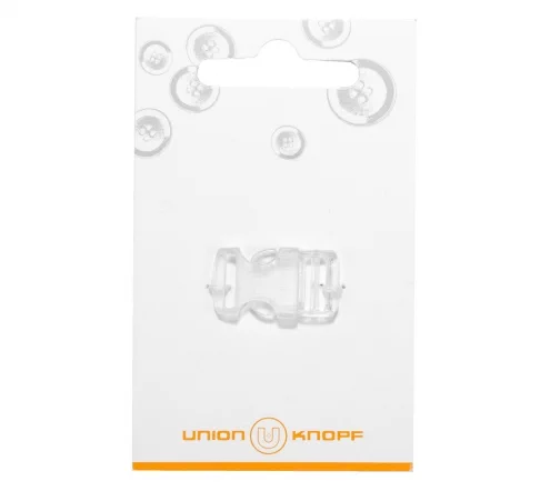 Пряжка-фастекс Union Knopf, 10 мм, пластик, прозрачный, 71035