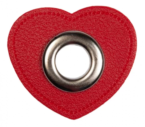 Люверс пришивной на патче HKM "Сердце", 3,5х4см, 2шт., цв. красно-коричн, арт. 1202/10