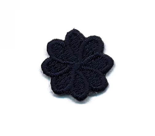 Термоаппликация "Цветок восьмилистник малый", 1,7 х 1,7 см, черно-синий, арт. 569204.B
