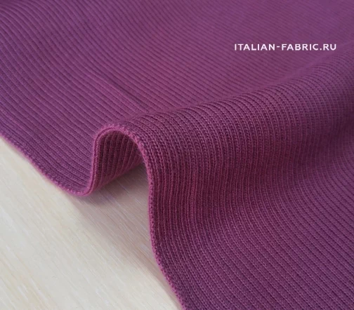 Трикотаж резинка, полушерсть, цвет брусничный, ALP46-2
