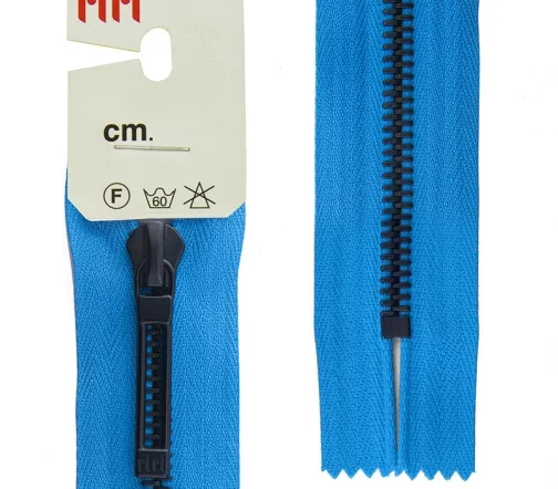 Молния RiRi "Топ" металл неразъёмная, 6мм 18см, подвеска STAB, цепь Bl, цвет 2652, лазурный