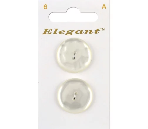 Пуговицы, Elegant, арт. 006 В, 2 отв., 22 мм, пластик, 2 шт.