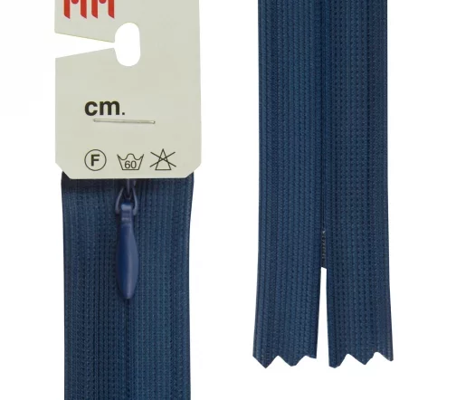 Молния Riri потайная неразъёмная, 3мм, 18см, цвет 2626, кобальт синий