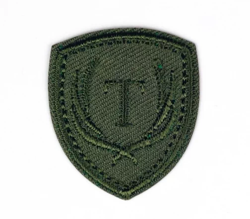 Термоаппликация Marbet "Эмблема "Т", 3,1 х 3,5 см, зеленый, 565344.019