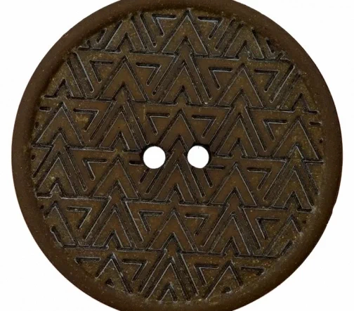 Пуговица, Union Knopf, 2 отв., конопля/пластик, цв.хаки, 20мм, 453503-020-0036