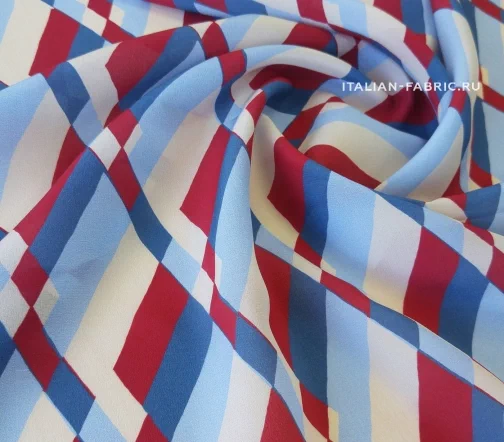 Шелк-креп "Дизайнерская геометрия", 01749