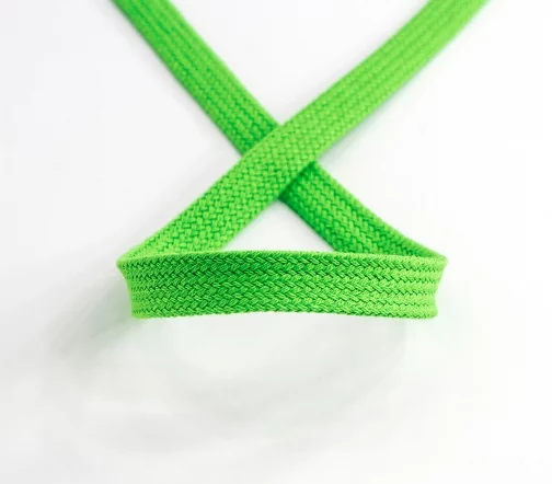 Шнур PEGA плоский хлопковый, цвет салатовый, 12 мм