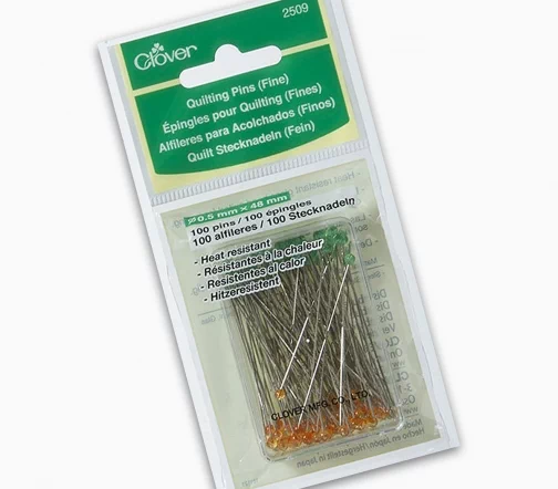 2509 Булавки для стежки, тонкие, 4,8 см, 100 шт., Clover