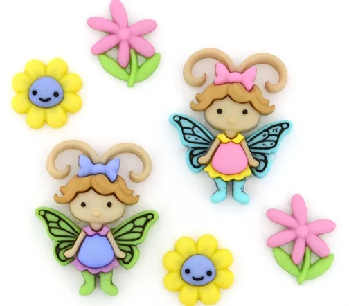 Декоративные пуговицы Dress It Up "Порхающие жучки", 6 шт., 8294