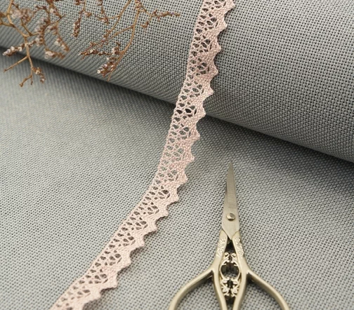 Кружево плетеное GOODMAN, ширина 12 мм, уп./5 м, цвет розовый