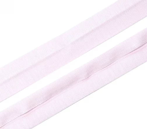 Косая бейка SAFISA трикотажная, 20 мм, хлопок, цвет 52, розовый