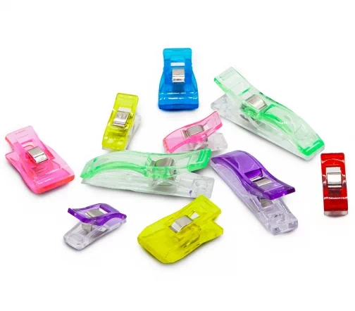 Зажимы (клипсы) для ткани, пластик, 2,7х1см, 3,5х1см, 5,6х1,2см, 30 шт., PONY 49902