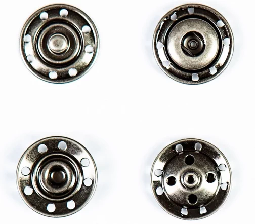 Кнопка пришивная, 22мм, металл, темное серебро, 95104/05