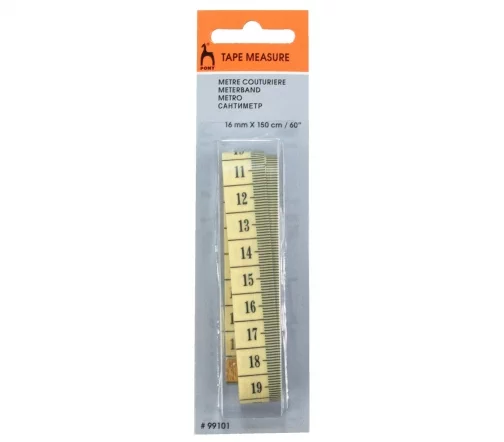 Сантиметр 16мм/150см, цвет светло-желтый, PONY 99101-2