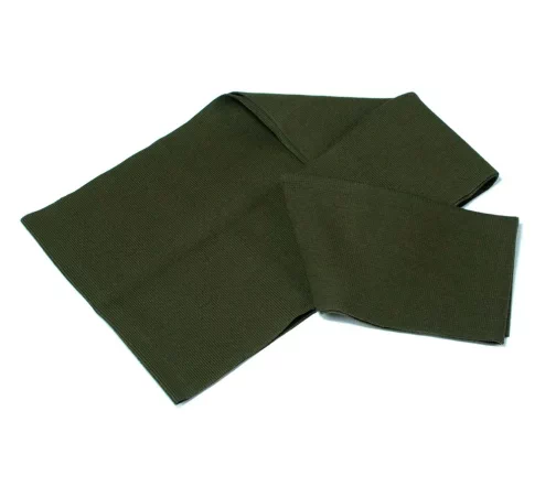 Кромка трикотаж, хлопок, большая, цвет зеленый защитный, 128-037